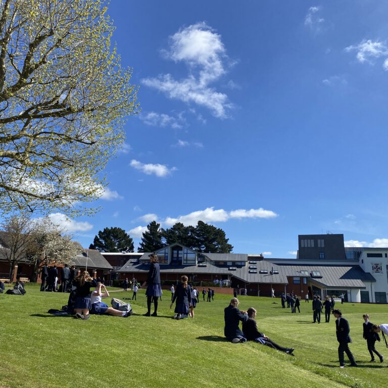 sunny day on school grounds