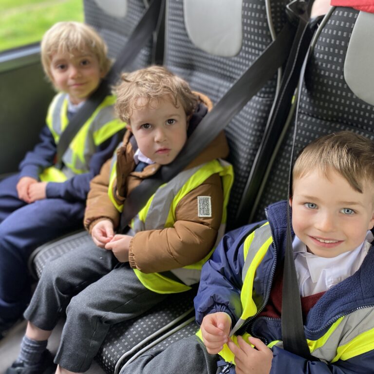 students on a bus