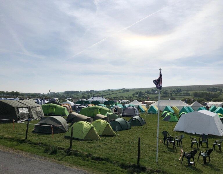 field of tents